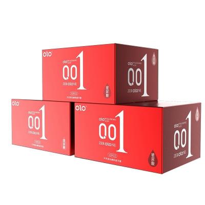 【颗粒螺纹刺激套】OLO芯物理延时避孕套 新三款001果冻盒...